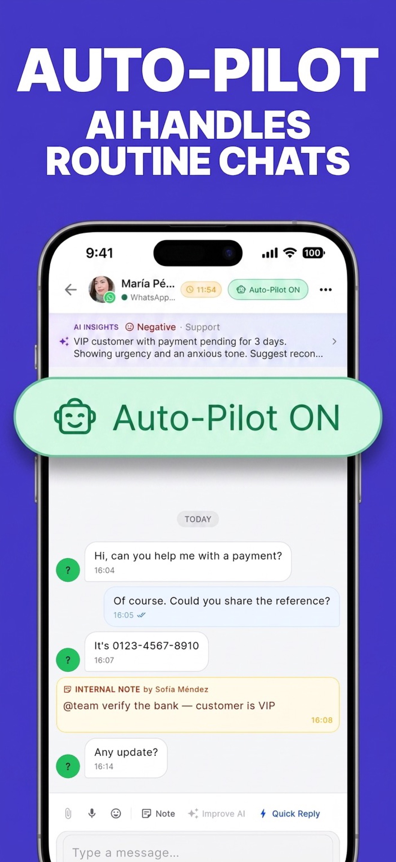 Auto-Pilot AI replies for you
