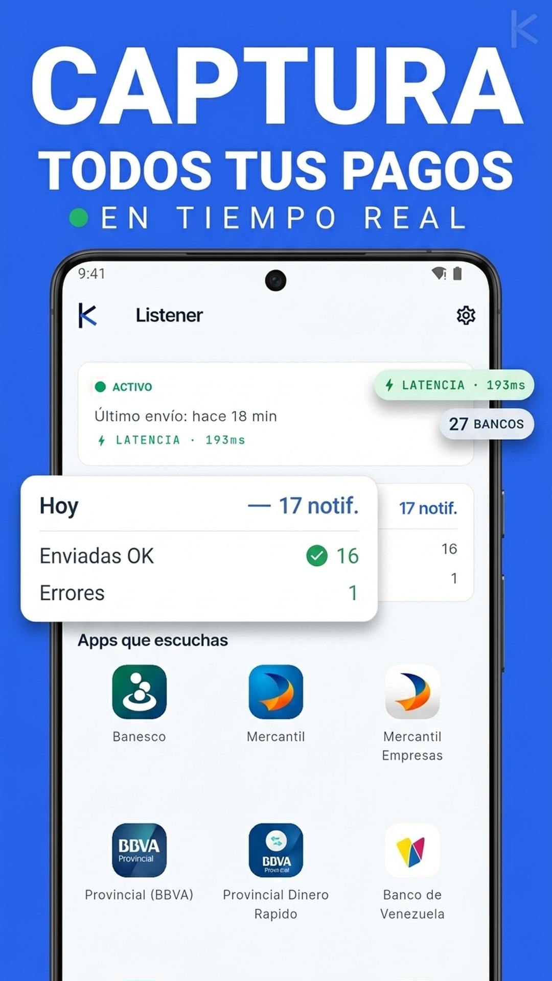 Captura de pagos en tiempo real con baja latencia